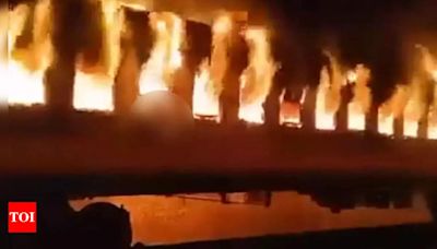 Goods train catches fire in UP's Sultanpur; no one hurt | Lucknow News - Times of India