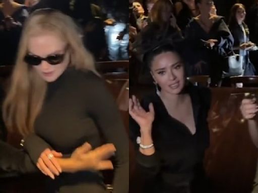 VIDEO: Nicole Kidman le habría hecho 'el feo' a Salma Hayek en evento de moda; esto pasó