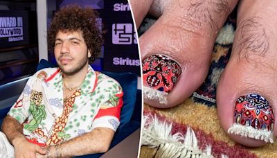 Benny Blanco rocks insanely detailed Persian rug pedicure that includes fringe