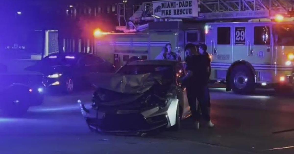 Police chase involving a stolen truck ends with rollover crash near Florida International University