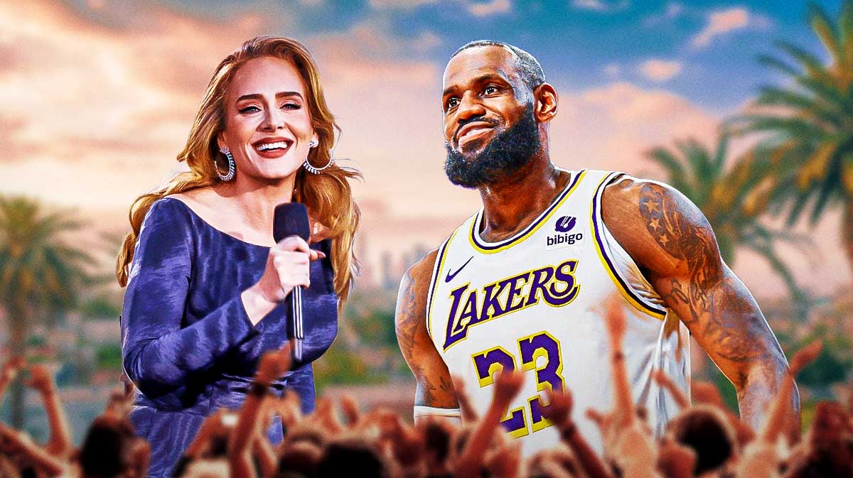 Watch LeBron James sing along to Adele during concert in rain