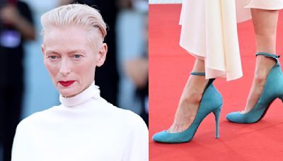 Tilda Swinton Puts Spotlight on Blue Calf Hair Alaïa Shoes for ‘Queer’ Premiere at 2024 Venice Film Festival