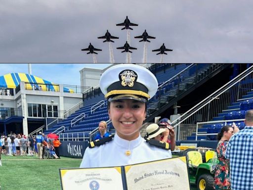 Lagunera Andrea García se gradúa de la Escuela Naval de los Estados Unidos