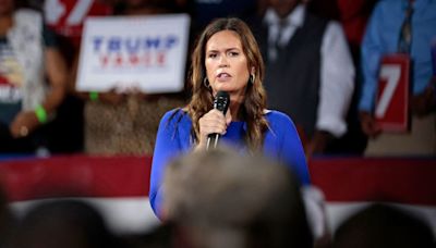 Sarah Huckabee Sanders is latest Trump ally to make dig at Harris over biological kids