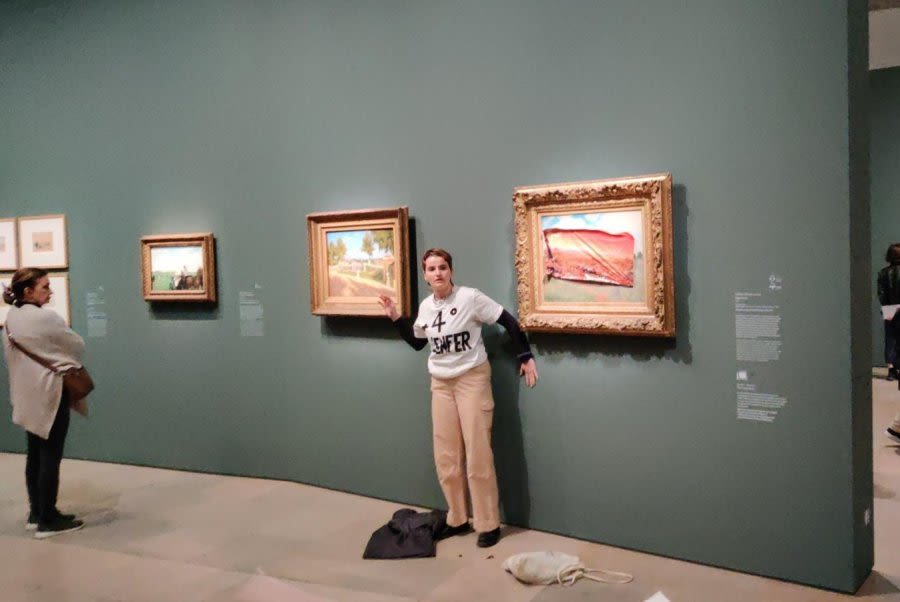 Climate activist defaces Monet painting in Paris