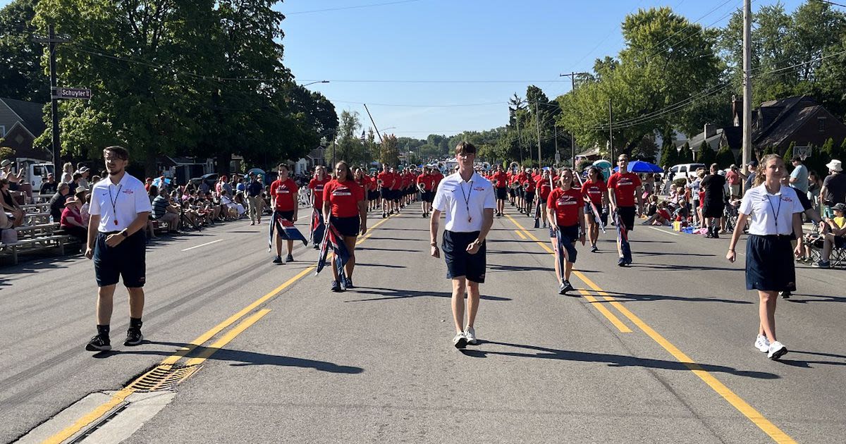 University of Dayton Pride of Dayton Marching Band celebrates London selection