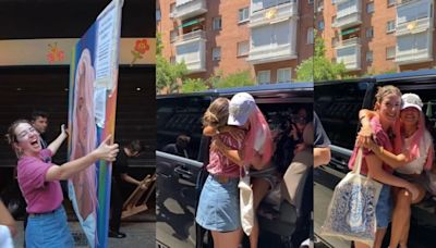 Karol G sorprendió a una fanática que le pintó un cuadro en Madrid