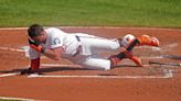 James McCann hit by pitch video: Orioles catcher spits blood, stays in game after 95-mph fastball injures nose | Sporting News