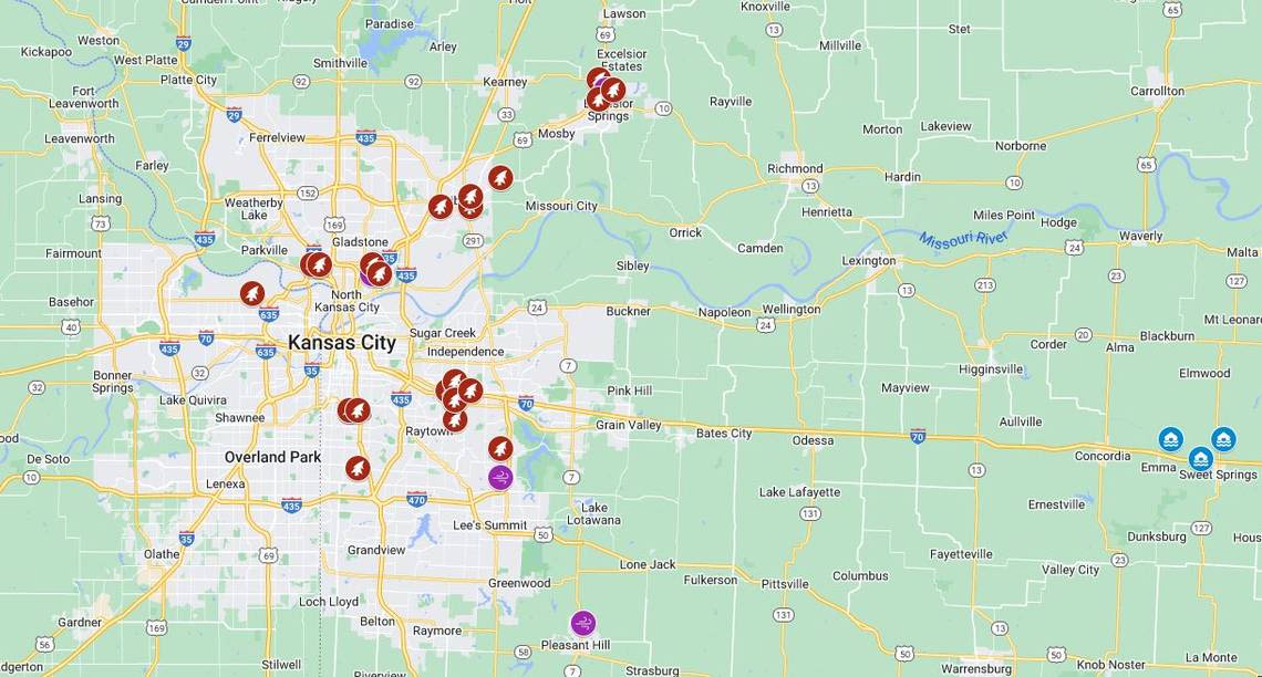 Thunderstorms blow through Kansas City with powerful winds, downing trees, power lines