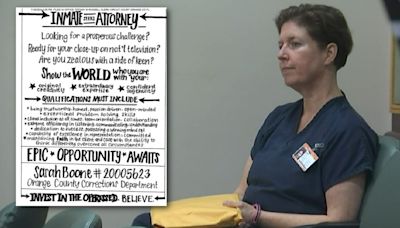 Sarah Boone crafts hand-drawn 'inmate seeks attorney' ad in latest letter to Florida judge