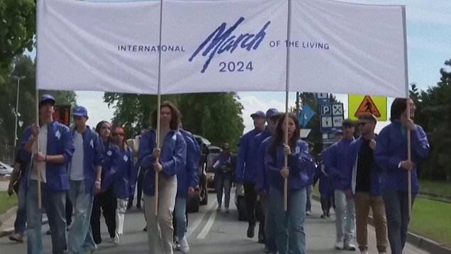 Holocaust survivors march in Auschwitz in shadow of Oct. 7 attacks