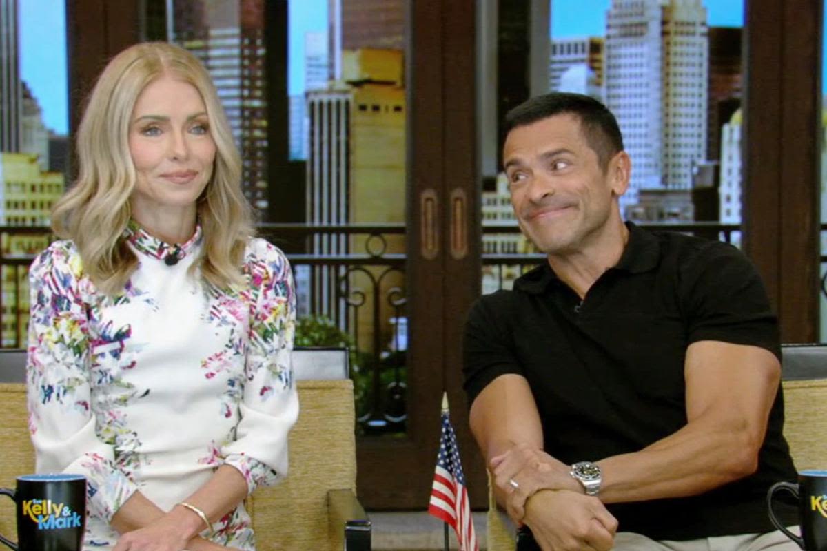 Mark Consuelos shades Kelly Ripa on 'Live' after she complains about his "irritating" drinking habit: "Sounds like you don’t drink enough water, sweetie"