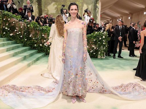 Rebecca Hall Is a Walking Bouquet in Hand-Painted Body Art on the 2024 Met Gala Red Carpet