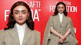Maisie Williams Plays Up Proportions in Plaid Marni Skirt Suit for ‘The New Look’ Screening