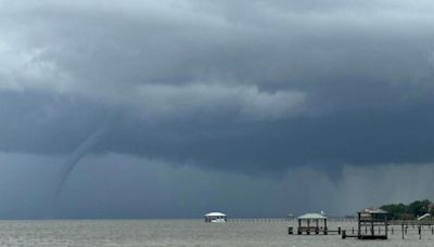 Viewers capture waterspout over Lake Pontchartrain on the 4th of July