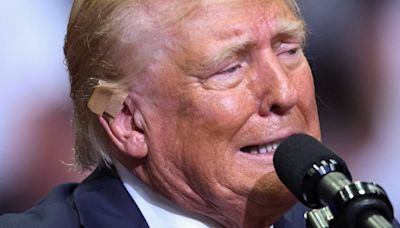 Donald Trump Ditches His White Ear Bandage for a Less Flashy Update