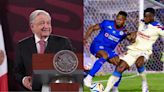 Felicita AMLO al América, al Cruz Azul y a la afición por la final