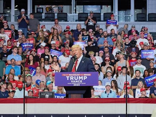 Trump tells thousands at Michigan rally he 'took a bullet for democracy'