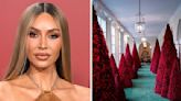 Kim Kardashian's Christmas Decorations Are Extremely Similar To Melania Trump's, Minus Any And All Color