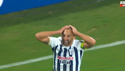 Gol anulado a Hernán Barcos que pudo ser el 1-0 en Alianza Lima vs Colo Colo por Copa Libertadores 2024