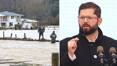 Presidente Boric por intensas lluvias en la zona sur: "Vamos a enfrentarlo como Chile está acostumbrado"