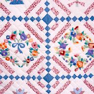 Feature designs that are sewn onto a larger piece of fabric Designs can be made from a variety of fabrics, including felt, wool, and cotton Often have a more whimsical or artistic feel than patchwork quilts