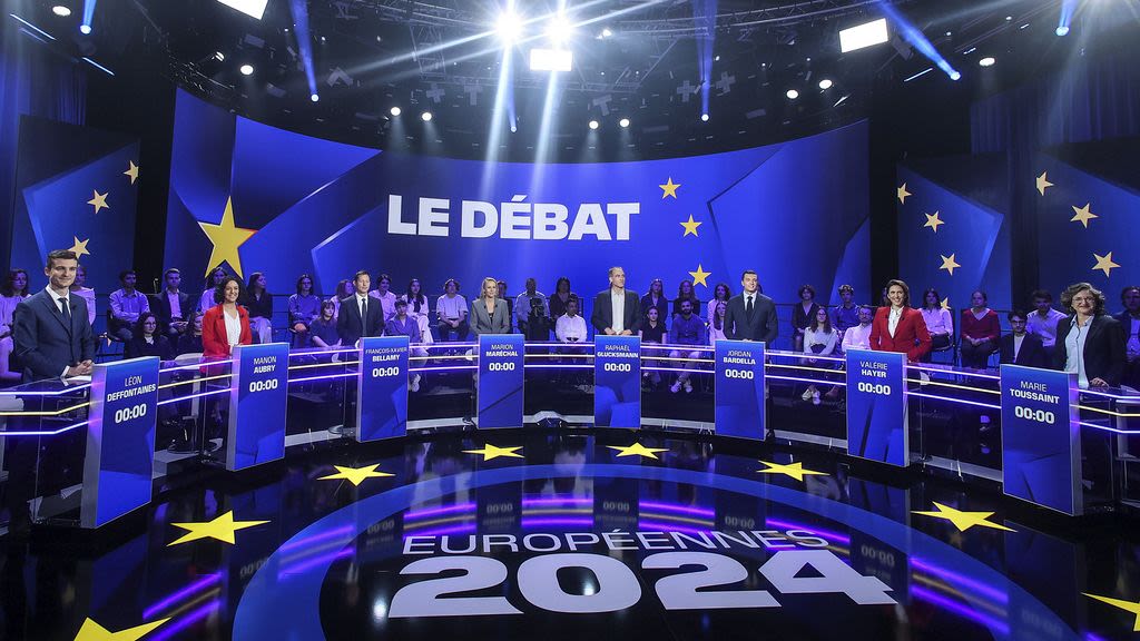 European elections: Top eight French candidates clash in TV debate