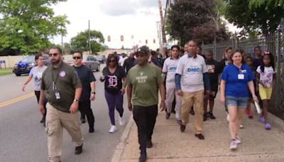 Detroit police hold its fourth installment of Walk-A-Mile Wednesday on city’s west side