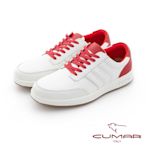 【CUMAR】時尚流行 帥氣綁帶休閒運動鞋-白