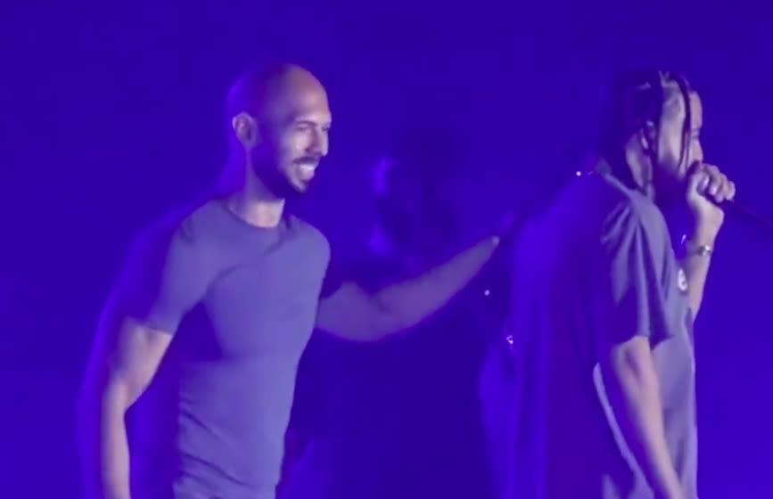 French Montana Pulls Dumb Idiot Move Of Bringing Andrew Tate Out Onstage In Romania: Watch