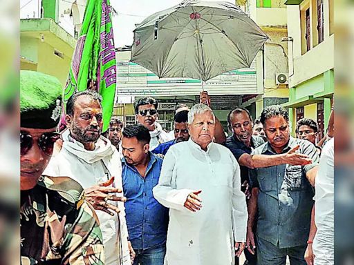 RJD president Lalu Prasad claims INDIA bloc to form next government, denies chance for Modi's return | Patna News - Times of India
