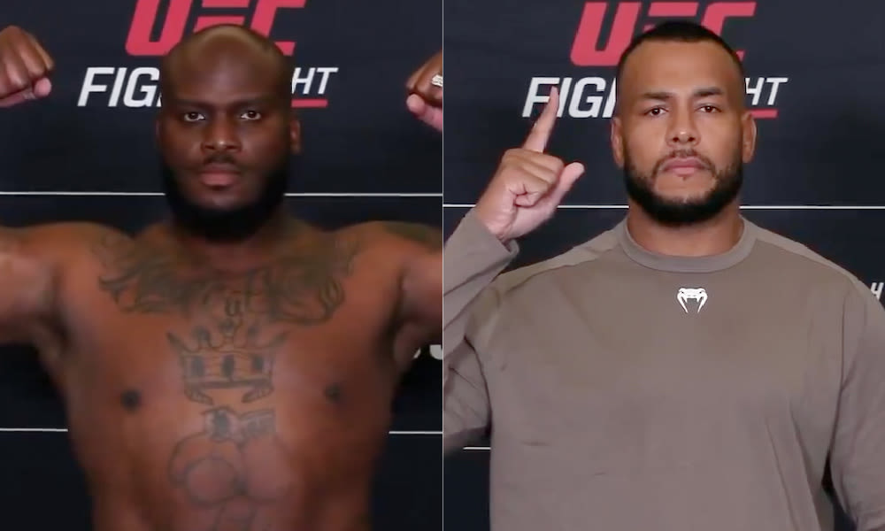 UFC on ESPN 56 video: Derrick Lewis vs. Rodrigo Nascimento make weight in St. Louis