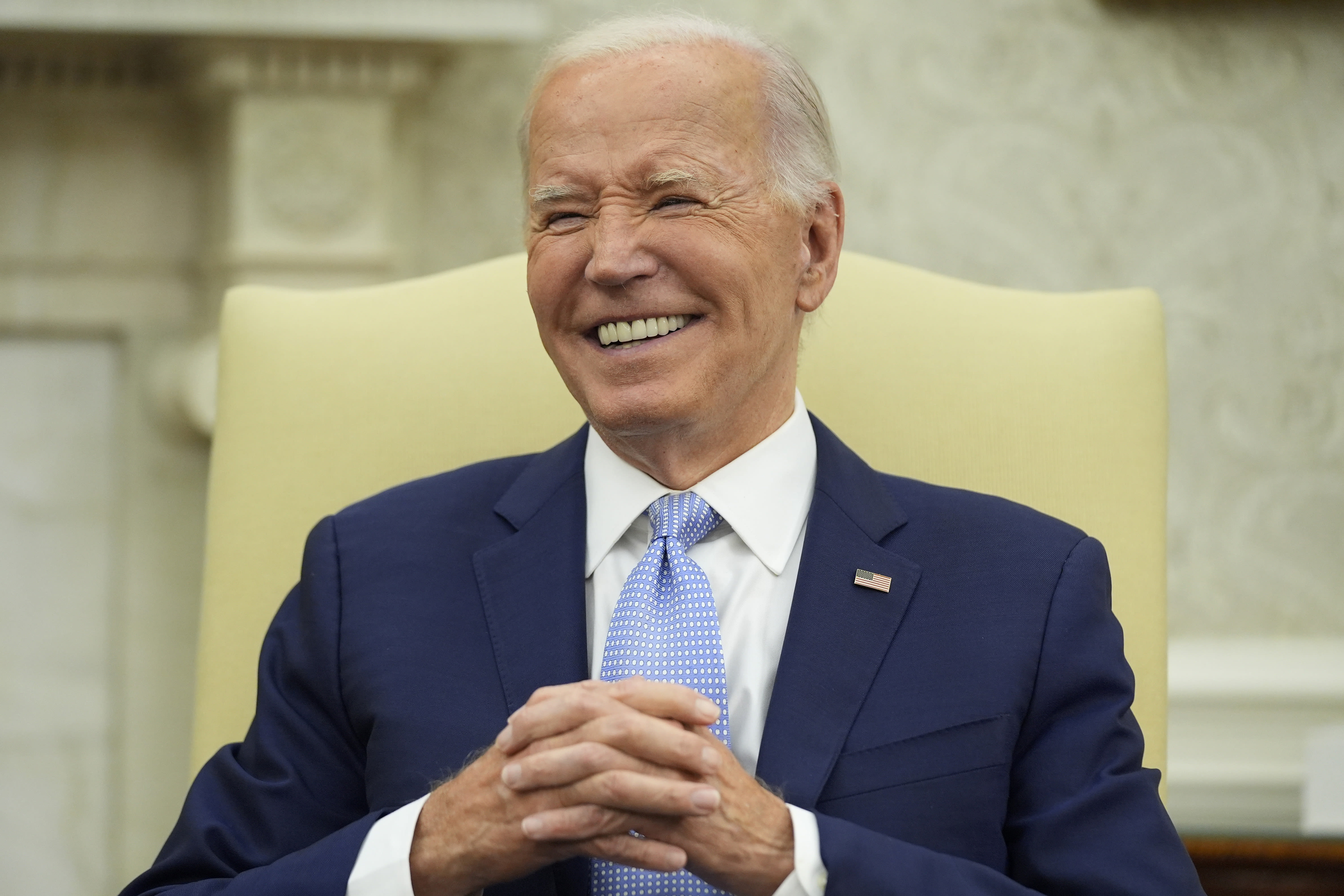 The Latest: Biden news conference is key event as he faces calls to step aside