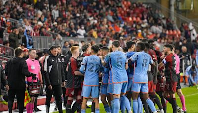 Chaotic brawl breaks out, punching allegations surface after NYCFC’s 3-2 win over Toronto FC