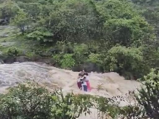 On Camera, Family Of 7 Swept Away In Swollen Waterfall Near Mumbai