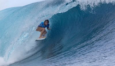 Surfing: USA's Caroline Marks leads eight women advancing from opening round of Olympic competition at Teahupo'o