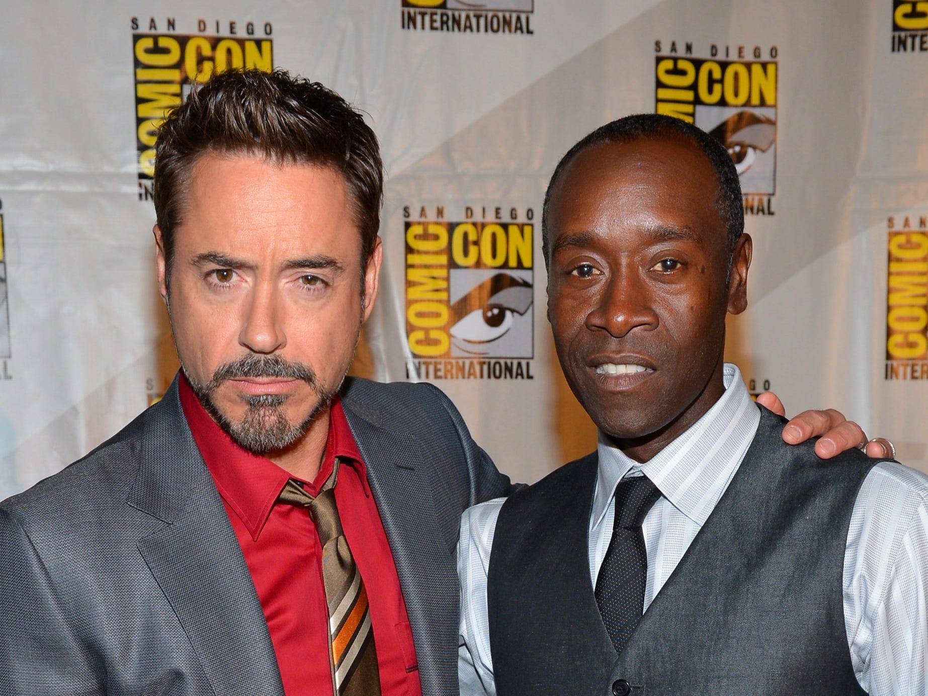 Don Cheadle responds to Robert Downey Jr.'s casting as Doctor Doom — and whether they'll share the screen again in a Marvel movie