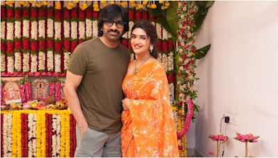 Pics: Ravi Teja, Sreeleela reunite for RT75, shoot begins with pooja ceremony