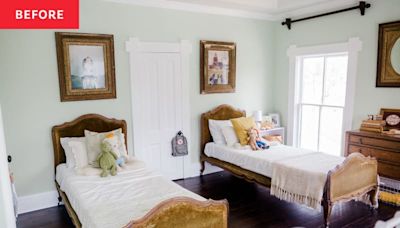 Before and After: How a “Dutch Tile Blue” Color-Drenching Transformed This Kids’ Shared Bedroom