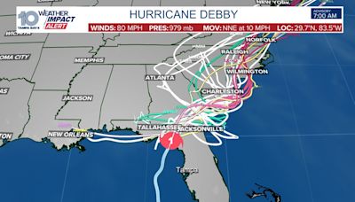 TRACKER: Watch Hurricane Debby using spaghetti models, forecast cone, alerts