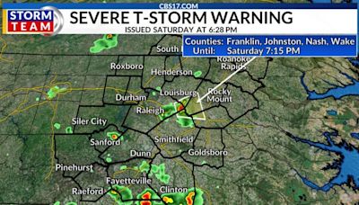 Flash flood warning in Wake County, 3 inches of rain possible