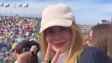 Nicole Kidman sits among fans during the Olympics skateboarding finals