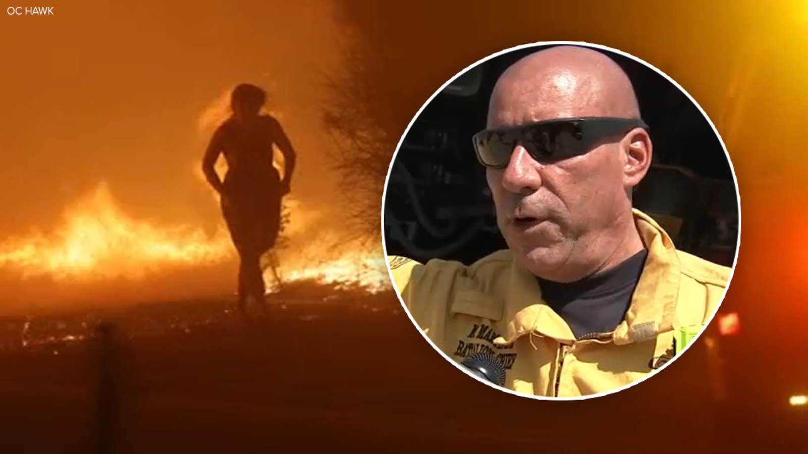 Fire chief who saved woman from Airport Fire speaks out: 'I started screaming, 'You need to get in!'