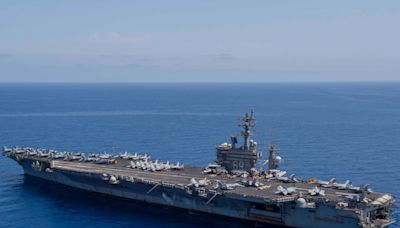 A US Navy aircraft carrier is rearmed and back in the Red Sea amid a Houthi missile crisis with no end in sight