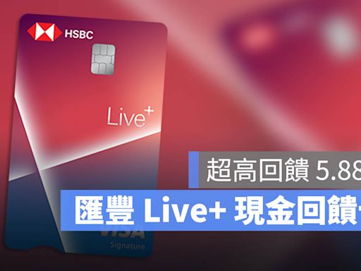 匯豐 Live+ 現金回饋信用卡最高 5.88% 回饋，買 iPhone 很推薦