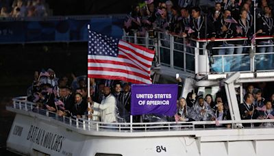 LeBron James holding the flag became a new George Washington meme at the Olympic opening ceremony