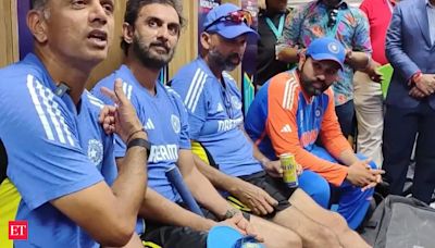 Rahul Dravid Farewell video: Here's what outgoing Team India coach said to team in last dressing room meet after world cup win