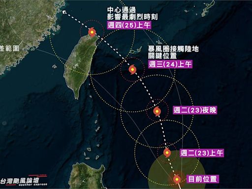 凱米颱風「增強長胖」原因曝！ 暴風圈週三白天提前觸陸