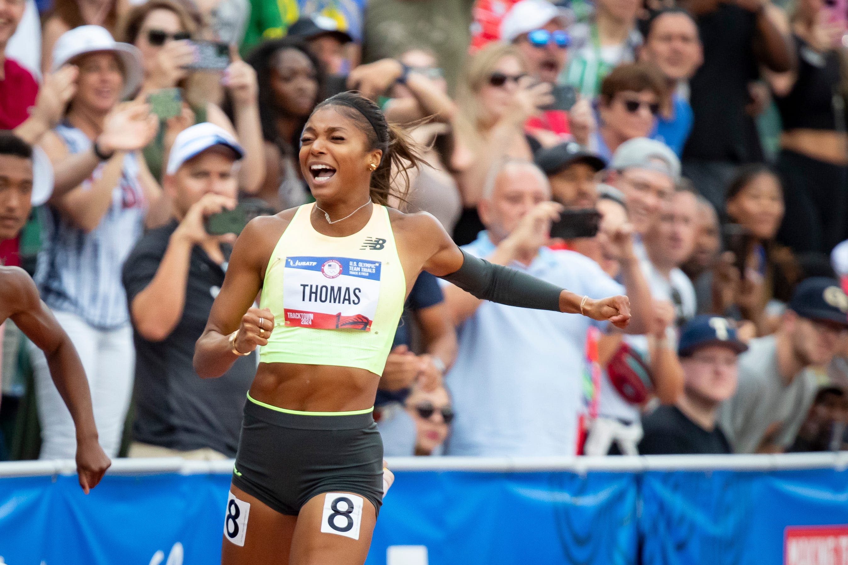 Gabby Thomas outlasts loaded field to capture 200-meter title at U.S. Olympic Trials