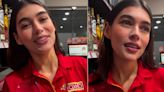 Cajera del Oxxo sorprende por su belleza y anuncia requisitos para tener novio: “Casi no soy celosa”